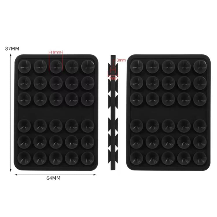 Double-sided Silicone Suction Cup Strongly Fixed Mobile Phone Holder(Black) - Hand-Sticking Bracket by buy2fix | Online Shopping UK | buy2fix