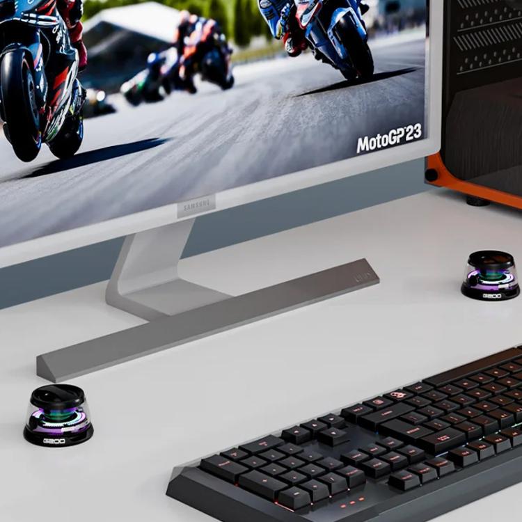 G200 Magnetic Bluetooth TWS Mini Speaker Subwoofer With Colorful Atmosphere Light(Blue) - Mini Speaker by buy2fix | Online Shopping UK | buy2fix