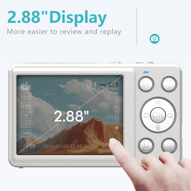 Anytek S7 4K HD Digital Camera Self-Timer Travel Camera Student Kids Card Camera(Pink) - Video Cameras by Anytek | Online Shopping UK | buy2fix