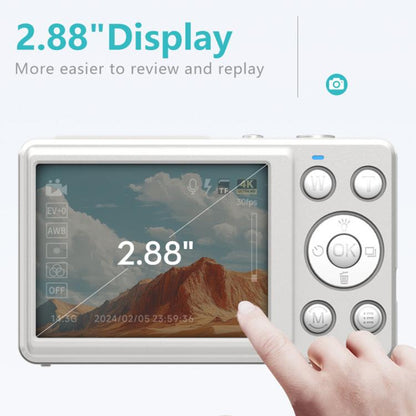 Anytek S7 4K HD Digital Camera Self-Timer Travel Camera Student Kids Card Camera(Pink) - Video Cameras by Anytek | Online Shopping UK | buy2fix