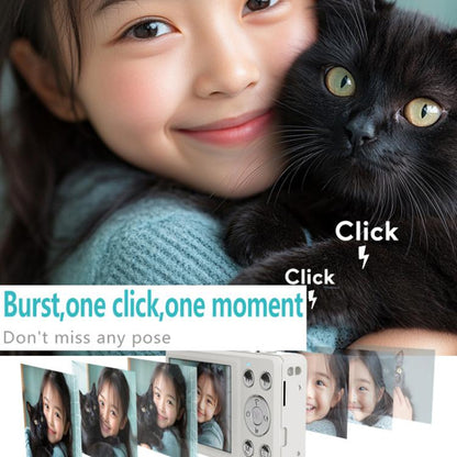 Anytek S7 4K HD Digital Camera Self-Timer Travel Camera Student Kids Card Camera(Pink) - Video Cameras by Anytek | Online Shopping UK | buy2fix