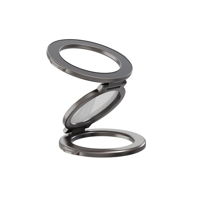 Foldable Double-sided Magnetic Phone Holder Gym Car Universal Stand, Spec: Mirror Type Black - Desktop Holder by buy2fix | Online Shopping UK | buy2fix