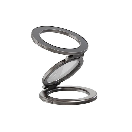 Foldable Double-sided Magnetic Phone Holder Gym Car Universal Stand, Spec: Mirror Type Black - Desktop Holder by buy2fix | Online Shopping UK | buy2fix