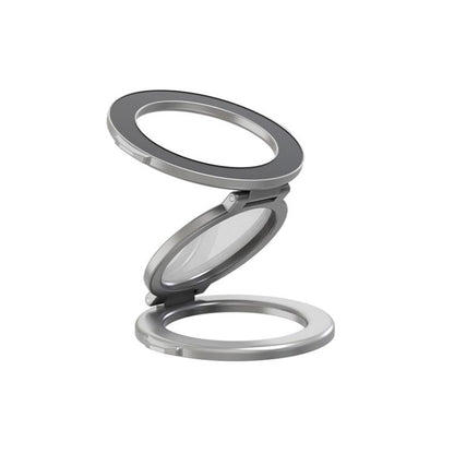 Foldable Double-sided Magnetic Phone Holder Gym Car Universal Stand, Spec: Mirror Type Silver - Desktop Holder by buy2fix | Online Shopping UK | buy2fix