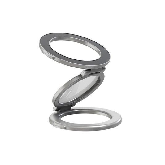 Foldable Double-sided Magnetic Phone Holder Gym Car Universal Stand, Spec: Mirror Type Silver - Desktop Holder by buy2fix | Online Shopping UK | buy2fix