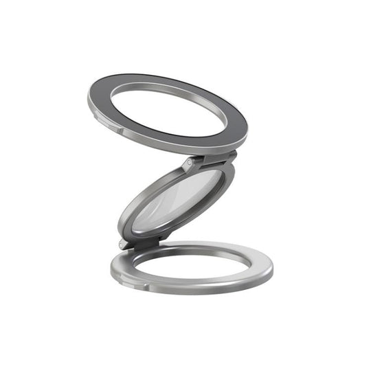 Foldable Double-sided Magnetic Phone Holder Gym Car Universal Stand, Spec: Mirror Type Silver