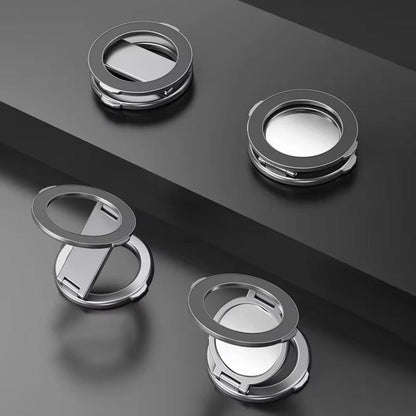 Foldable Double-sided Magnetic Phone Holder Gym Car Universal Stand, Spec: Mirror Type Silver - Desktop Holder by buy2fix | Online Shopping UK | buy2fix