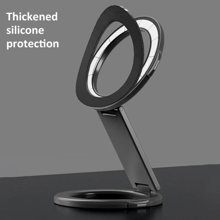 Foldable Double-sided Magnetic Phone Holder Gym Car Universal Stand, Spec: Mirror Type Black - Desktop Holder by buy2fix | Online Shopping UK | buy2fix