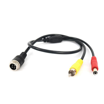 4 Pin Aviation Male To RCA Male DC Male Car Camera Adapter Connector Wire 50cm - DIY Cables by buy2fix | Online Shopping UK | buy2fix