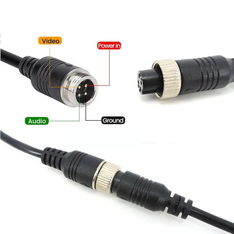 4 Pin Aviation Female To RCA Male DC Male Car Camera Adapter Connector Wire 50cm - DIY Cables by buy2fix | Online Shopping UK | buy2fix