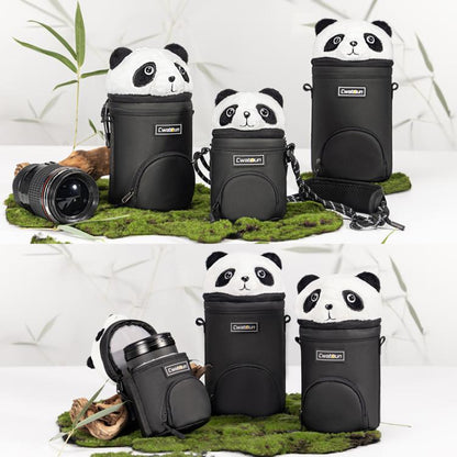 Cwatcun D162 Large Camera Lens Cylinder Cartoon Panda Camera Lens Protective Cover - Lens Bag by Cwatcun | Online Shopping UK | buy2fix