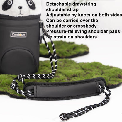 Cwatcun D162 Large Camera Lens Cylinder Cartoon Panda Camera Lens Protective Cover - Lens Bag by Cwatcun | Online Shopping UK | buy2fix