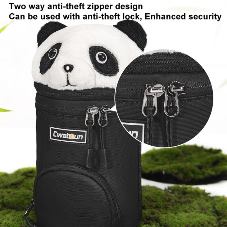 Cwatcun D162 Large Camera Lens Cylinder Cartoon Panda Camera Lens Protective Cover - Lens Bag by Cwatcun | Online Shopping UK | buy2fix