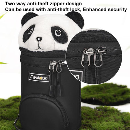 Cwatcun D162 Large Camera Lens Cylinder Cartoon Panda Camera Lens Protective Cover - Lens Bag by Cwatcun | Online Shopping UK | buy2fix