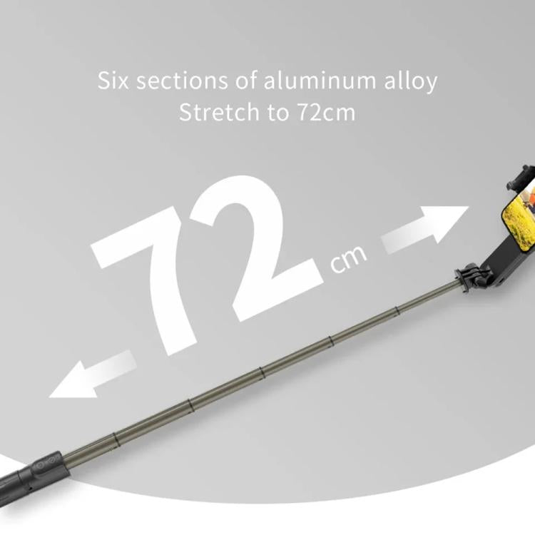 L09 Mini Handheld Folding Anti-shake Stabilizer Bluetooth Beauty Fill Light Selfie Stick(White) - Selfie Sticks by buy2fix | Online Shopping UK | buy2fix