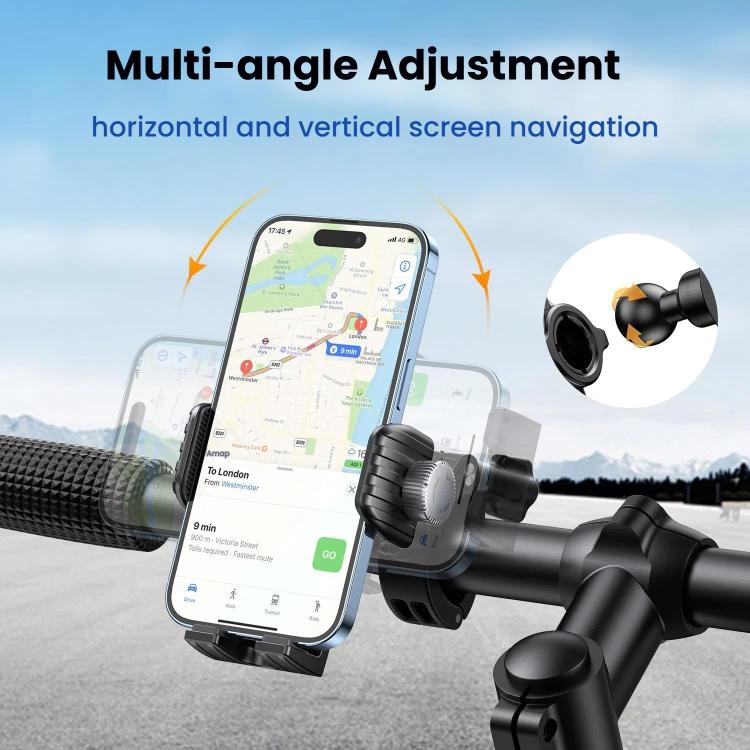 Bicycle Motorcycle Shock Absorption Mobile Phone Holder Gravity Navigation Mount(Blue) - Holders by buy2fix | Online Shopping UK | buy2fix