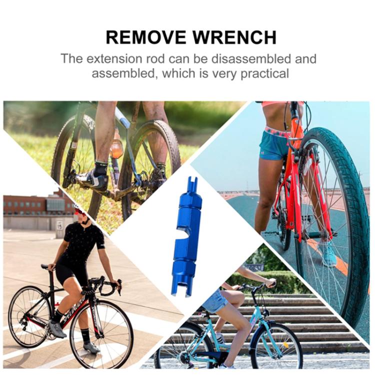 Aluminum Alloy American/French Bicycle Valve Core Removal Tool(Blue Hexagonal) - Maintenance tools by buy2fix | Online Shopping UK | buy2fix