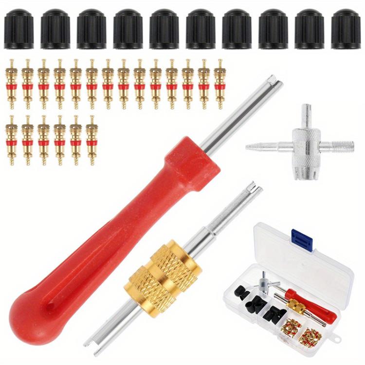 33pcs/Set Car Bicycle Tire Valve Core Installation Tool Repair Kit, Specifications: B - Maintenance tools by buy2fix | Online Shopping UK | buy2fix