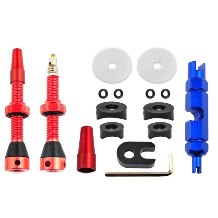 Mountain Road Bike Tubeless French Vacuum Valve, Color: 44mm Red B - Tire Valve Caps by buy2fix | Online Shopping UK | buy2fix