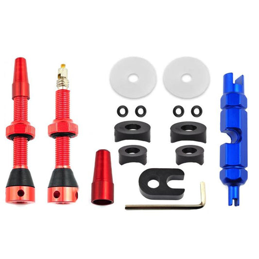 Mountain Road Bike Tubeless French Vacuum Valve, Color: 44mm Red B - Tire Valve Caps by buy2fix | Online Shopping UK | buy2fix