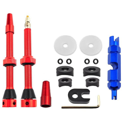 Mountain Road Bike Tubeless French Vacuum Valve, Color: 60mm Red B - Tire Valve Caps by buy2fix | Online Shopping UK | buy2fix