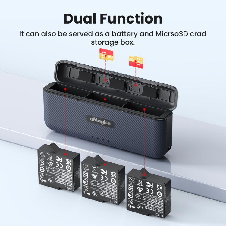 For Insta360 Ace Pro 2 Battery aMagisn Fast Charging Box Charger Storage Compartment - Others by aMagisn | Online Shopping UK | buy2fix