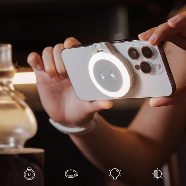 PGYTECH P-PG-012 Cell Phone Magnetic Fill Light MagSafe Live Photo Shooting Photography Lights(Gray) - Selfie Light by PGYTECH | Online Shopping UK | buy2fix