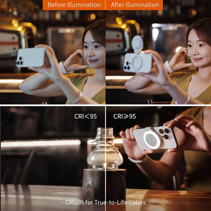 PGYTECH P-PG-012 Cell Phone Magnetic Fill Light MagSafe Live Photo Shooting Photography Lights(Gray) - Selfie Light by PGYTECH | Online Shopping UK | buy2fix