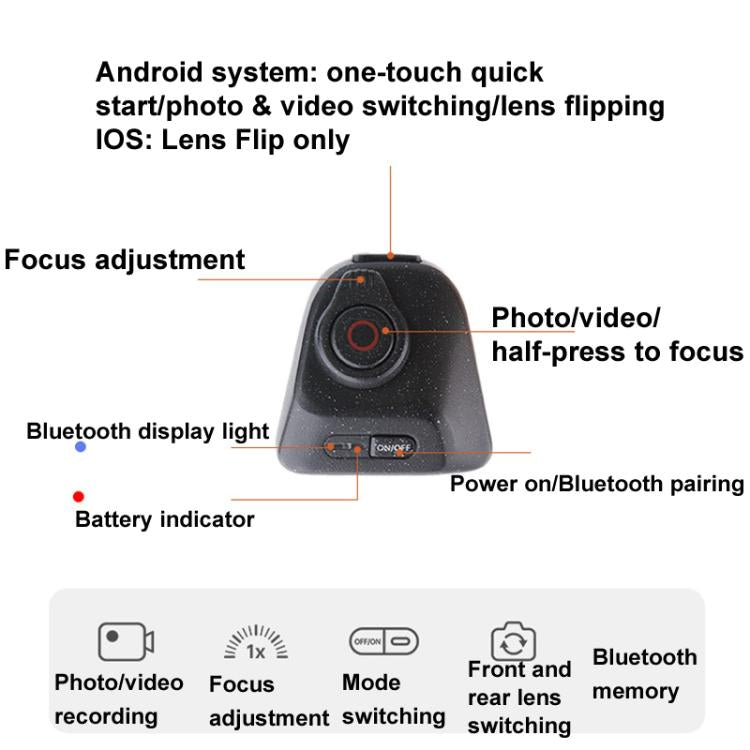 PGYTECH P-PG-005 MagCam Cell Phone Camera Handle Bluetooth Remote Control Camera Aid(Black) - Phone Remote Control by PGYTECH | Online Shopping UK | buy2fix