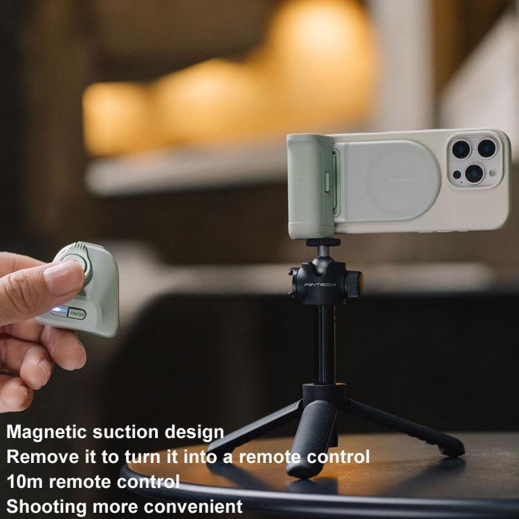 PGYTECH P-PG-005 MagCam Cell Phone Camera Handle Bluetooth Remote Control Camera Aid(Mint Green) - Phone Remote Control by PGYTECH | Online Shopping UK | buy2fix