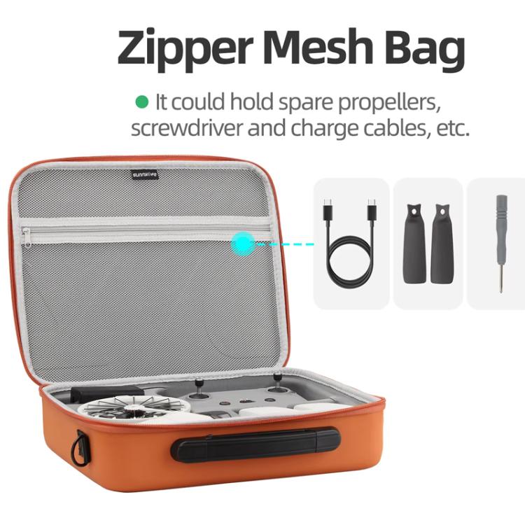 For DJI Flip Sunnylife FP-B958 Storage Bag Vlog Aerial Camera Protective Case Accessory(Orange) - Other by Sunnylife | Online Shopping UK | buy2fix