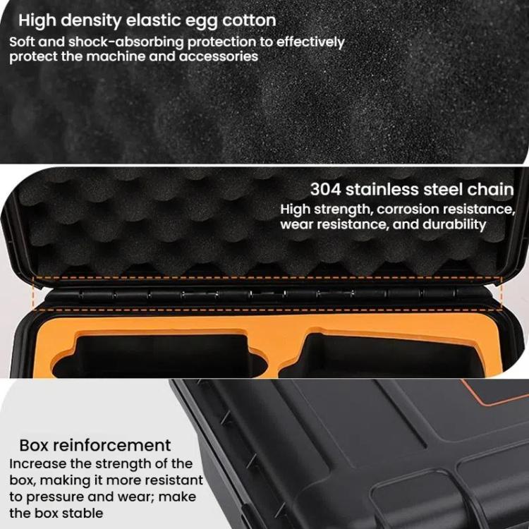 For DJI Flip Sunnylife AQX-19 Waterproof Storage Protective Suitcase Aerial Camera Smooth Flying Kit Bag(Black) - Other by Sunnylife | Online Shopping UK | buy2fix