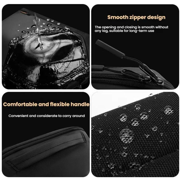 WEPOWER Digital Accessories Storage Bag Waterproof Clutch Travel Case(Black) - Digital Storage Bag by WEPOWER | Online Shopping UK | buy2fix