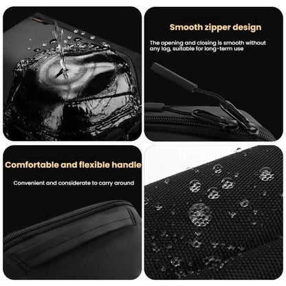 WEPOWER Digital Accessories Storage Bag Waterproof Clutch Travel Case(Gray) - Digital Storage Bag by WEPOWER | Online Shopping UK | buy2fix