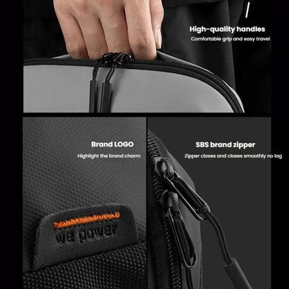 WEPOWER Digital Accessories Storage Bag Waterproof Clutch Travel Case(Black) - Digital Storage Bag by WEPOWER | Online Shopping UK | buy2fix