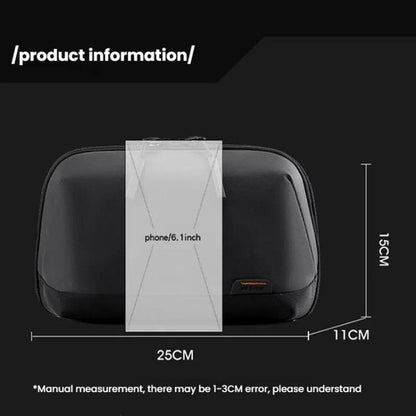 WEPOWER Digital Accessories Storage Bag Waterproof Clutch Travel Case(Black) - Digital Storage Bag by WEPOWER | Online Shopping UK | buy2fix