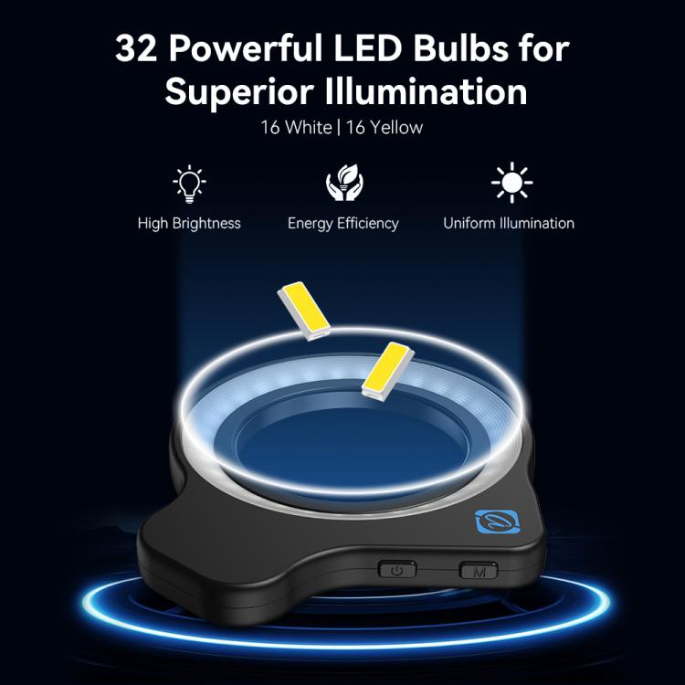 APEXEL APL-FL26 Jewelry Food Still Life Tri-color 9-speed Slim Ring Macro Photography Fill Light - Ring Light by APEXEL | Online Shopping UK | buy2fix