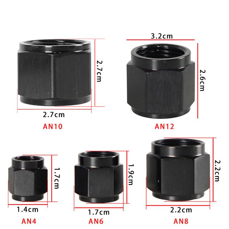 AN6 Oil Pipe Plug Aluminum Alloy Nut Car Modification Adapter - Nuts & Bolts by buy2fix | Online Shopping UK | buy2fix