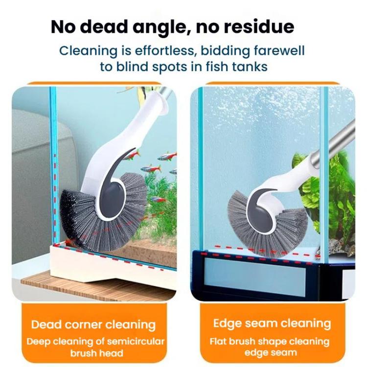 95cm Fish Tank Brush Long Handle Cleaning Algae Removal Tool Inner Wall Cleaning Fish Tank Brush - Cleaning Tools by buy2fix | Online Shopping UK | buy2fix