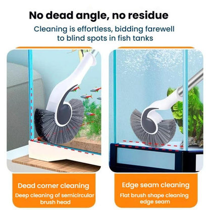 125cm Fish Tank Brush Long Handle Cleaning Algae Removal Tool Inner Wall Cleaning Fish Tank Brush - Cleaning Tools by buy2fix | Online Shopping UK | buy2fix