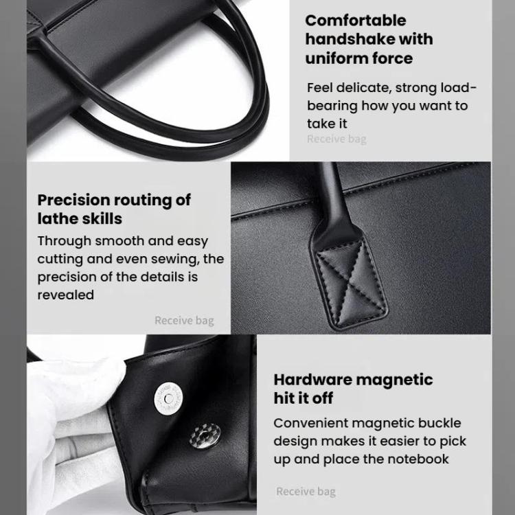 14 inch Laptop Bag Lightweight Laptop Bag Business Simple Handheld Briefcase(Black) - 14.1 inch by buy2fix | Online Shopping UK | buy2fix
