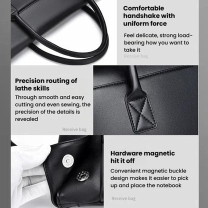 14 inch Laptop Bag Lightweight Laptop Bag Business Simple Handheld Briefcase(Gray) - 14.1 inch by buy2fix | Online Shopping UK | buy2fix