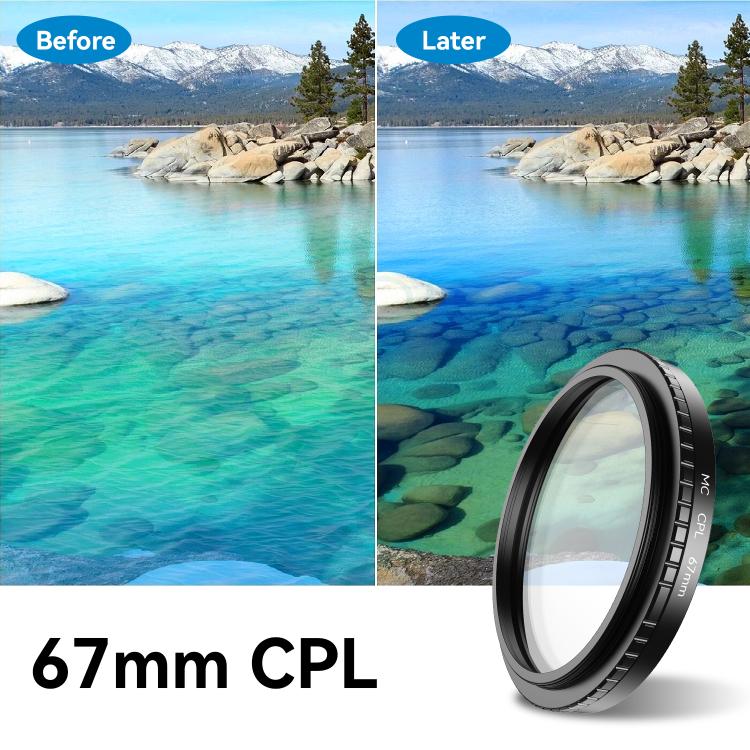 APEXEL APL-67CPL 67mm Cell Phone Photo Filter Adjustable Light Reducing Lens - Others Lens by APEXEL | Online Shopping UK | buy2fix