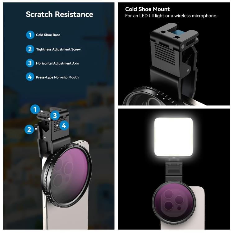 APEXEL APL-67CPL 67mm Cell Phone Photo Filter Adjustable Light Reducing Lens - Others Lens by APEXEL | Online Shopping UK | buy2fix