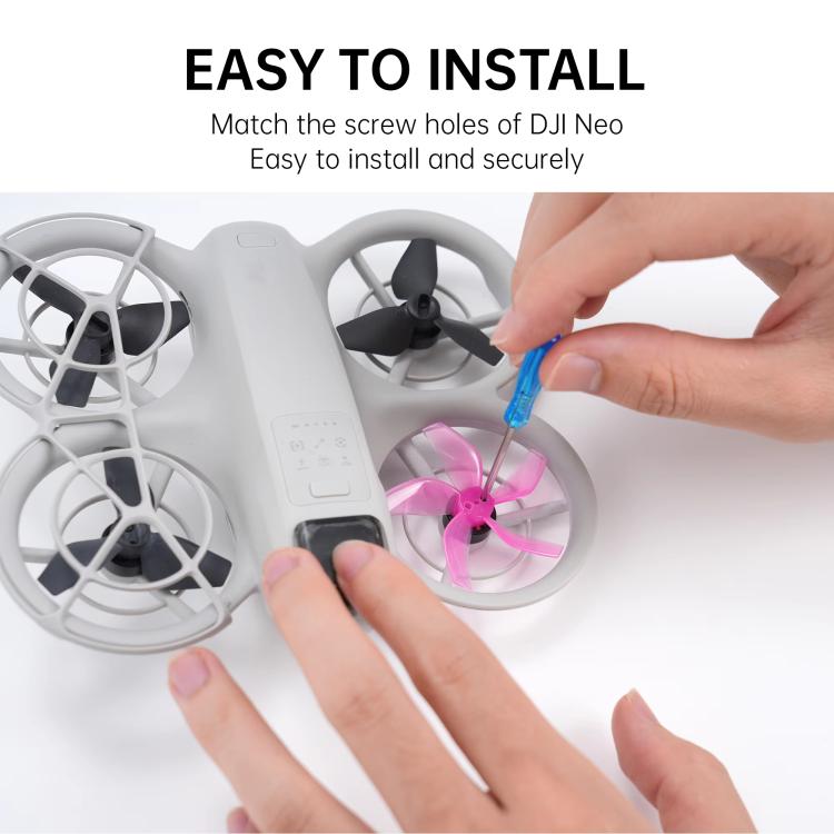 1pair For DJI Neo RCSTQ Drone 5 Blade Paddle Quick Release Replacement Blade(Pink) - DIY Propeller by RCSTQ | Online Shopping UK | buy2fix