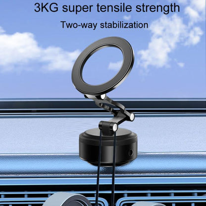 D23-2 Vehicle Vacuum Adsorption Mobile Phone Holder Folding Magnetic Dashboard Navigation Holder(Silver) - Universal Car Holders by buy2fix | Online Shopping UK | buy2fix