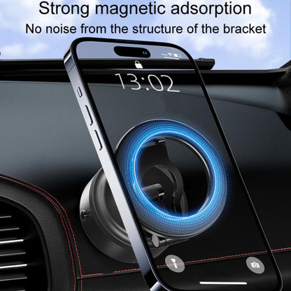 D23-2 Vehicle Vacuum Adsorption Mobile Phone Holder Folding Magnetic Dashboard Navigation Holder(Silver) - Universal Car Holders by buy2fix | Online Shopping UK | buy2fix
