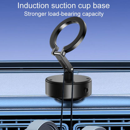M17 Electrical Suction Cup Mobile Phone Car Holder Folding Rotating Magnetic Suction Navigation Stand(Black) - Universal Car Holders by buy2fix | Online Shopping UK | buy2fix