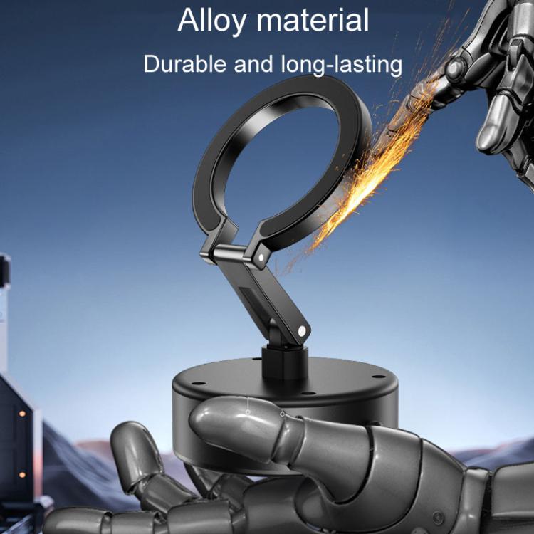 M17 Electrical Suction Cup Mobile Phone Car Holder Folding Rotating Magnetic Suction Navigation Stand(Silver) - Universal Car Holders by buy2fix | Online Shopping UK | buy2fix