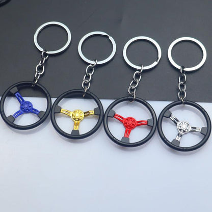 Car Steering Wheel Keychain Removable Key Pendant(Black) - Key Rings by buy2fix | Online Shopping UK | buy2fix